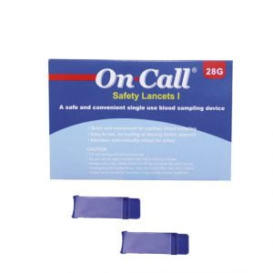 ON CALL SAFETY LANCET I, 28G/1.8MM PURPLE 100's