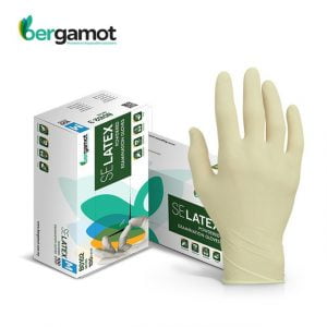 BERGAMOT LATEX POWDERED EXAMINATION GLOVES