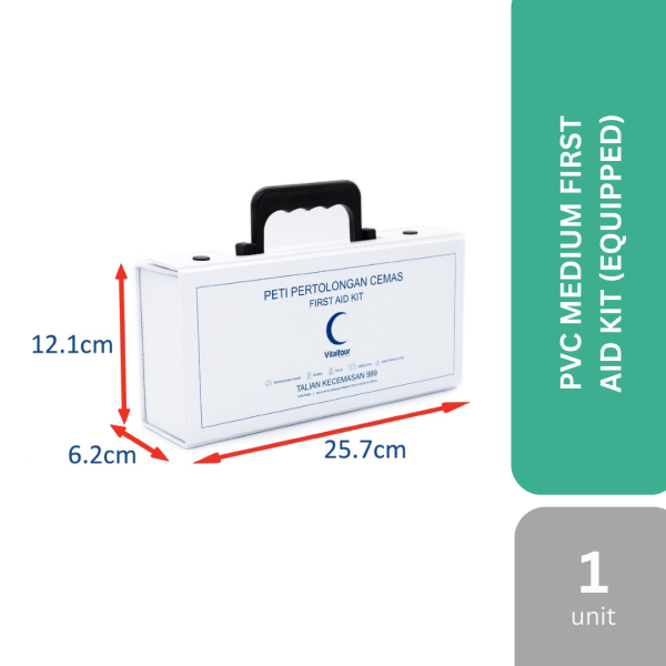 PVC MEDIUM FIRST AID KIT (EQUIPPED)