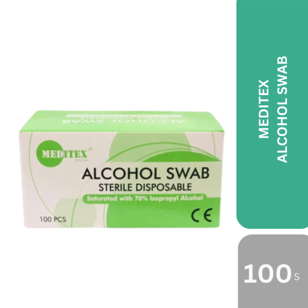MEDITEX ALCOHOL SWAB 100S PER BOX