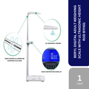BERYL DIGITAL ADULT WEIGHING SCALE WITH ULTRASONIC HEIGHT ROD BYH01