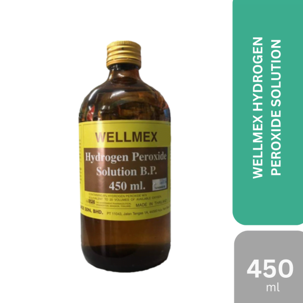 WELLMEX HYDROGEN PEROXIDE SOLUTION 450ML