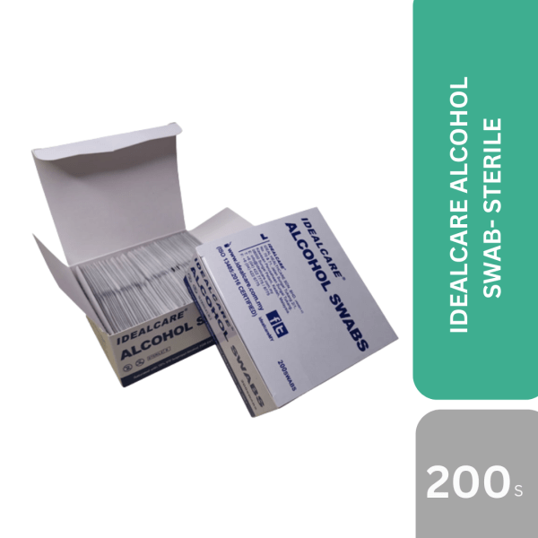 IDEALCARE ALCOHOL SWAB- STERILE 200'S/BOX
