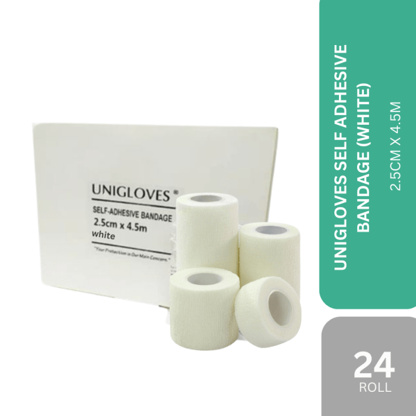 UNIGLOVES SELF ADHESIVE BANDAGE (WHITE)