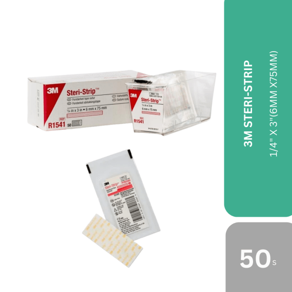3M STERI-STRIP (R1541) SIZE 1/4" X 3"(6MM X75MM) -50 pack/box