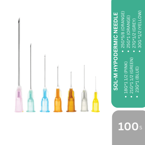 SOL-M HYPODERMIC NEEDLE x 100S/BOX