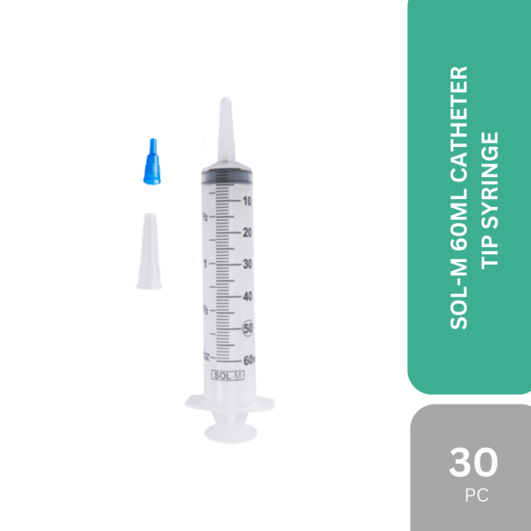SOL-M 60ML CATHETER TIP SYRINGE 30s/BOX