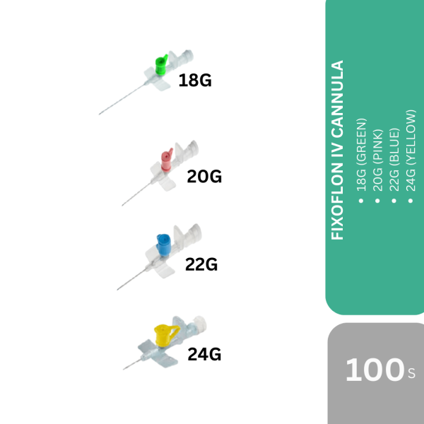 FIXOFLON IV CANNULA -100'S/BOX