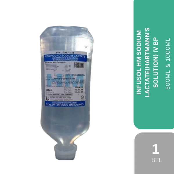 INFUSOL SODIUM LACTATE(HARTMANN'S SOLUTION) IV BP
