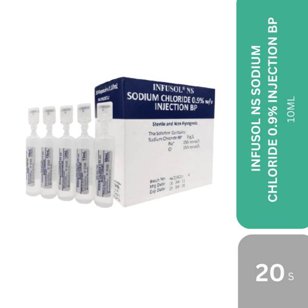 INFUSOL NS SODIUM CHLORIDE 0.9% INJECTION BP 10ML X 20