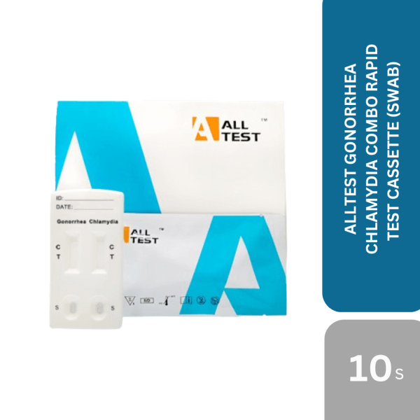 ALLTEST GONORRHEA CHLAMYDIA COMBO RAPID TEST CASSETTE 10'S