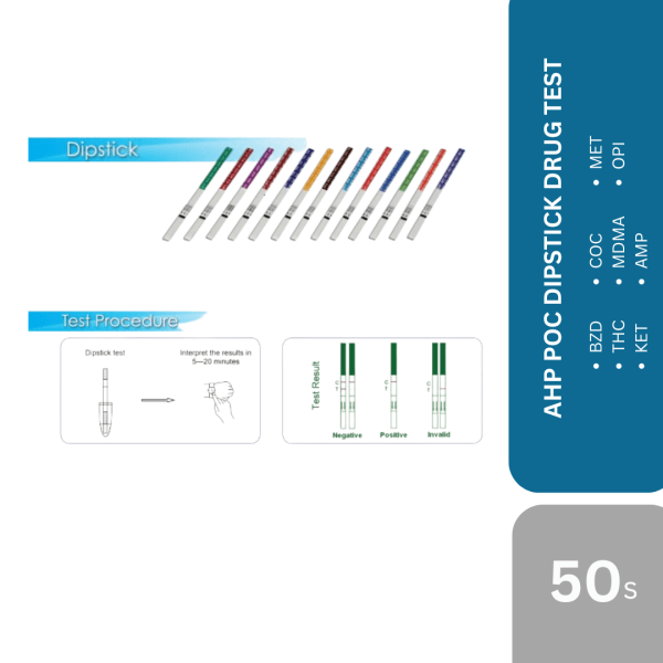 AHP POC DIPSTICK DRUG TEST 50s/BOX
