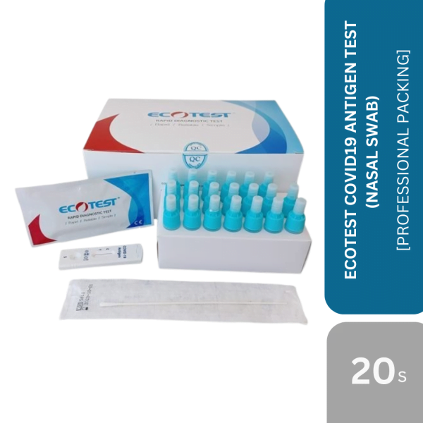 ECOTEST COVID19 ANTIGEN TEST (NASAL SWAB) 20S [PROFESSIONAL PACKING]
