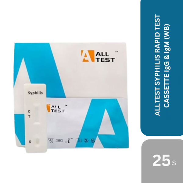 ALLTEST SYPHILIS RAPID TEST CASSETTE IgG & IgM (WB) 25's