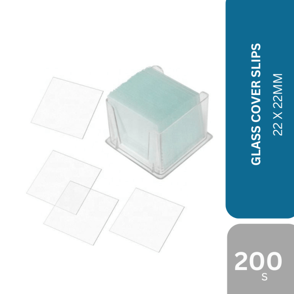 GLASS COVER SLIPS 22 X 22MM 200's
