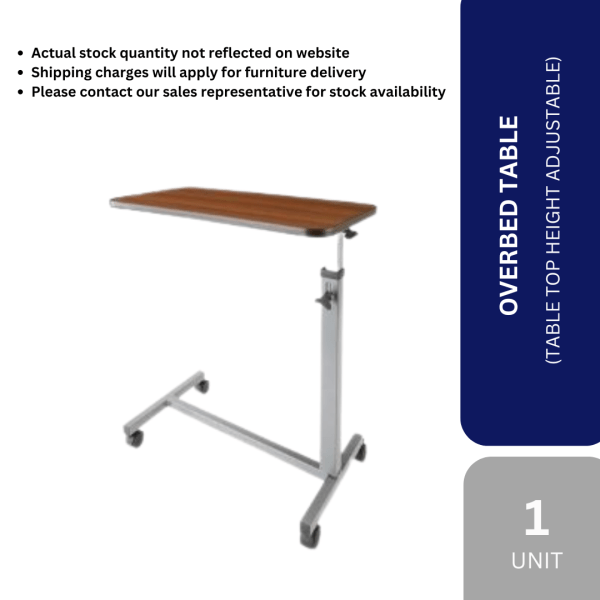 FURNITURE -OVERBED TABLE (TABLE TOP HEIGHT ADJUSTABLE)