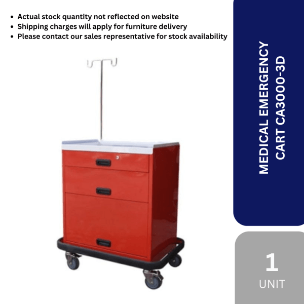 FURNITURE -MEDICAL EMERGENCY CART CA3000-3D