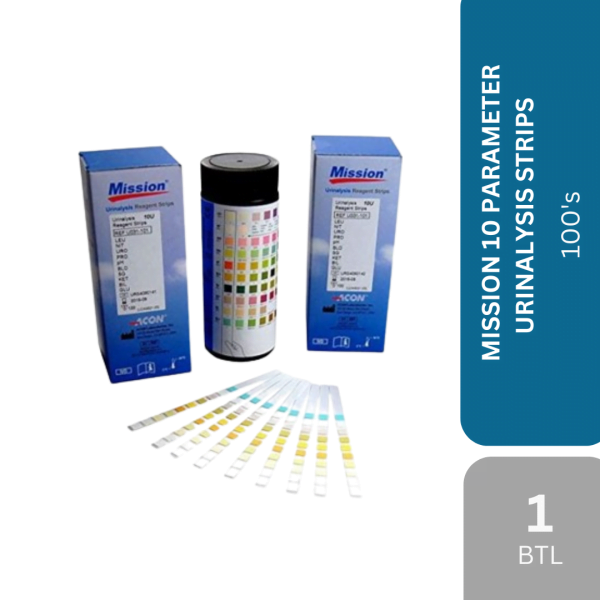 MISSION 10 PARAMETER URINALYSIS STRIPS 100s/BTL