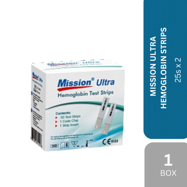 MISSION ULTRA HEMOGLOBIN STRIPS 25s x 2