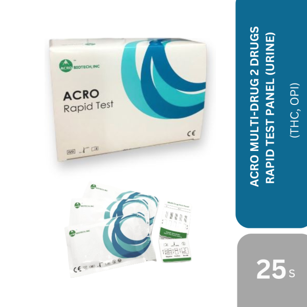 ACRO MULTI-DRUG 2 DRUGS RAPID TEST PANEL (URINE) (THC, OPI) 25s/BOX