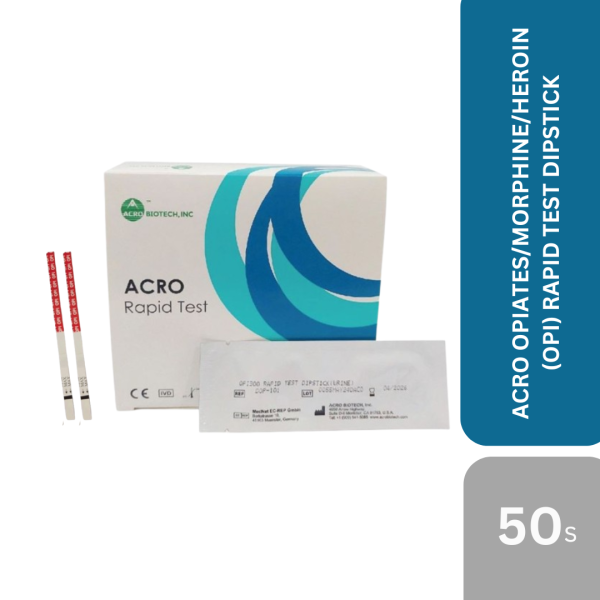 ACRO OPIATES/MORPHINE/HEROIN (OPI) RAPID TEST DIPSTICK 50T/BOX