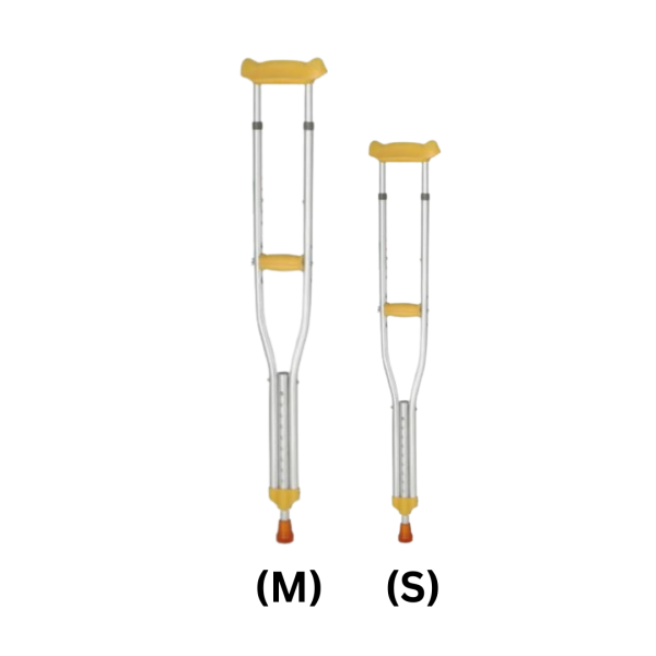 RECOVA ALUMINIUM CRUTCH WITH PRESS BUTTON KY925 (2s)