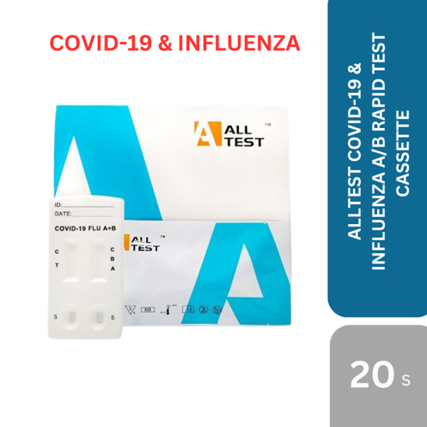 ALLTEST COVID-19 & INFLUENZA A/B RAPID TEST CASSETTE 20s