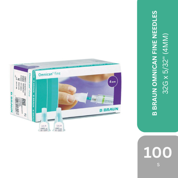B BRAUN OMNICAN FINE NEEDLES 32G x 5/32" (4MM) 100s